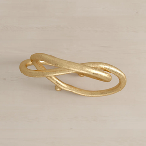Sculpture ronde en métal plaqué or luxueuse et polie, artisanat d'art moderne pour la décoration de la maison, du salon, des mariages et des fêtes, au meilleur prix - Product Image 3
