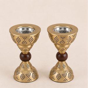 Quemador de incienso de latón metálico hueco, estilo árabe antiguo, Mabkhara, estilo de Oriente Medio, soporte para incienso de carbón y oud, incensario para Ramadán islámico - Product Image 3