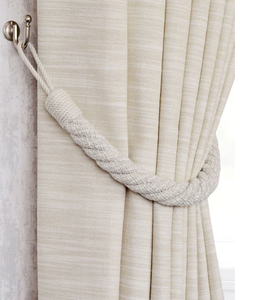 Cortina de Cuerda con Riel Ticback y Accesorios, Bolas Colgantes, Hebillas de Cuerda de Algodón, Sujetadores de Cortina - Product Image 5