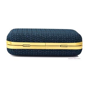 New arrival Sparkle <b>Navy</b> Evening Ladies Clutch Bag Beautiful Embroidered Floral Clutch Bag With Chain Strap for Wedding Gift - Product Image 2