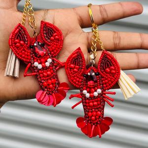 Beautiful Beaded Keychain Handmade Embroidery Accessory Decorative <b>Key</b> Ring for Women Girls Handbags <b>Purses</b> and Backpacks - Product Image 5