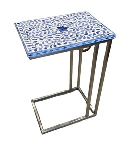 Table de luxe artistique en nacre avec incrustation de fleurs Table d'appoint exquise faite à la main pour la décoration de la chambre, du salon et de l'hôtel - Product Image 5
