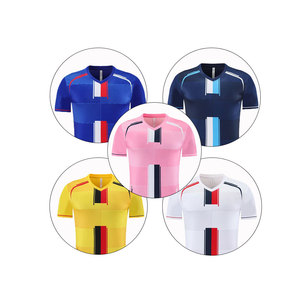 Conjunto de Camiseta de Fútbol Retro Personalizada con Estampado Frontal, 100% Poliéster, Uniforme de Fútbol de Secado Rápido, Manga Corta, para Equipo - Product Image 3