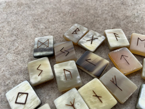 Natural Serpentine Rune Stone Set Beautiful Futhark <b>Crystal</b> Premium Handmade <b>Real</b> Natural Crafts - Product Image 5