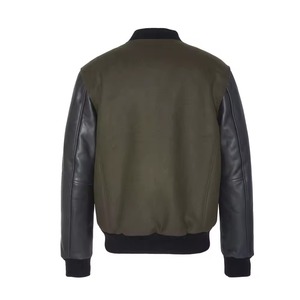 OEM Custom Men's Long Sleeve Letterman Bomber Varsity <b>Jacket</b> Stand Collar Winter <b>Thick</b> <b>Fleece</b> Comfortable High Quality - Product Image 2