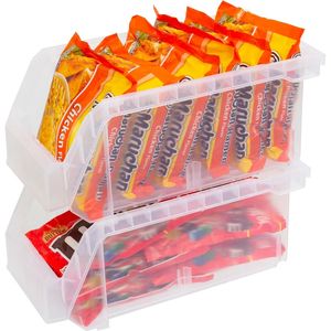 Stackable <b>Plastic</b> <b>Storage</b> <b>Bins</b> for Organizing for Closet Kitchen Office Garage Pantry-Versatile <b>Storage</b> Containers - Product Image 5