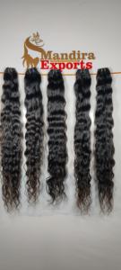 100% Extensiones de cabello humano indio virgen Remy sin procesar Paquetes rizados naturales baratos con proveedor de estilo de onda natural de trama Doble - Product Image 3