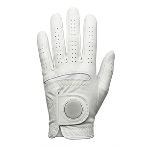 Gant de golf en cuir Cabretta INJAE de qualité supérieure, fermeture auto-agrippante, protection anti-UV, design ventilé pour les doigts, prise ultra-souple, main gauche, unisexe, OEM ODM - Product Image 1