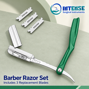 Barber <b>Straight</b> Razor Set with Replaceable Blades Professional Stainless Steel Shaving Razor for Men Salon Barber Shop - Product Image 2