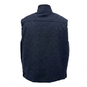 Gilet de chasse et de tir pour homme en mélange de laine premium, entièrement zippé, multi-poches, col montant, chaud pour l'hiver, pour activités de plein air - Product Image 3