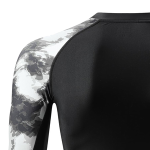 Nouveauté : Chemises de sport pour hommes, coupe ajustée, tricotées, coupe-vent, pour l'automne, impression de logo personnalisée, vêtements de fitness, services OEM - Product Image 6