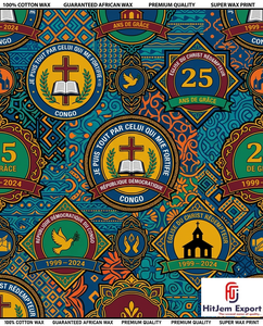 African Wax Print Cotton Fabric Manufacturer Customized OEM Church Anniversary Celebration Convention Uniform Ghana Nigeria Keny - Product Image 3