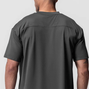 Camiseta Deportiva de Compresión de Alta Calidad para Invierno, Larga, Sólida, Informal, Holgada, con Hombros Caídos, para Entrenamiento Físico, con Logotipo Personalizado - Product Image 5