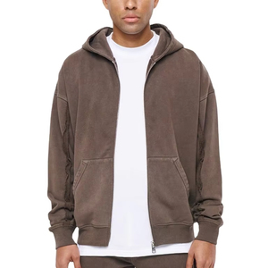 Custom Mens Oversize Hoodie Heavy Weight French Terry Acid Wash Style Streetwear Pullover Hooded Collar Vintage Wash Winter Wear - Product Image 1