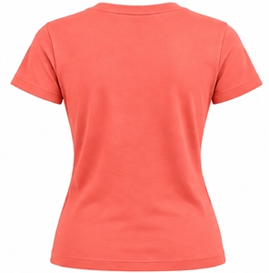 T-shirt à manches courtes et col rond pour femme, couleur unie, haut décontracté pour le yoga - Product Image 2