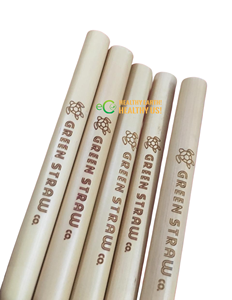 Pailles en bambou naturel en gros, pailles à boire en bambou OEM avec logo personnalisé, tailles et emballages sur mesure pour cafés et marques de détail - Product Image 4
