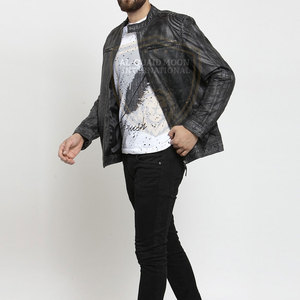 Latest Design Cheap Price <b>Men</b> <b>Leather</b> <b>Jacket</b> Factory Made Custom Design <b>Men</b> <b>Leather</b> Winter <b>Jacket</b> - Product Image 4