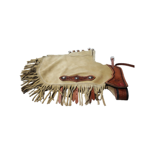 Chaps Vaqueros Modernos de Cuero Genuino Premium con Flecos Hechos a Mano para Protección de Piernas en Equitación, Rodeo y Entrenamiento Ecuestre - Product Image 1