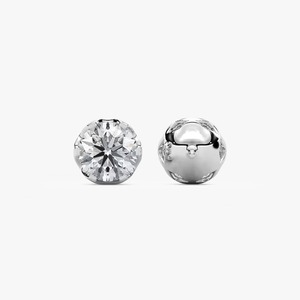 Pendientes de Diamante Cultivado en Laboratorio con Corte Brillante Redondo de 3CTW en Oro Blanco de 14K con Certificación IGI, Joyería Moderna para Mujer - Product Image 4