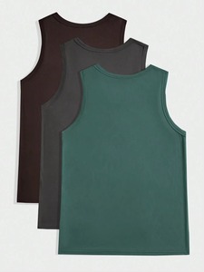 Camiseta sin mangas de algodón para hombre, de secado rápido, transpirable, para gimnasio, cómoda, de punto, para exteriores, venta al por mayor - Product Image 5