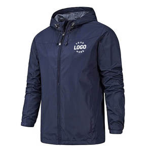 Custom Navy Waterproof Hooded Windbreaker <b>Jacket</b> <b>Men</b> <b>Lightweight</b> Outdoor <b>Rain</b> <b>Jacket</b> OEM ODM Private Label Wholesale - Product Image 6