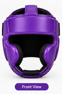 Protector de Cabeza Abierto para Boxeo, Color Morado, para Entrenamiento de MMA, Kickboxing y Karate - Product Image 1