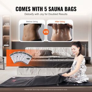 Couverture de sauna infrarouge portable, température réglable sur 1 à 6 niveaux, plage de température de 95 à 185°F, détoxification et relaxation à domicile - Product Image 6
