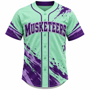 Camiseta Estilo Jersey de Béisbol con Bordado Personalizado al por Mayor a Precio Económico, Jersey de Béisbol con el Mejor Diseño al por Mayor con Personalización - Product Image 4