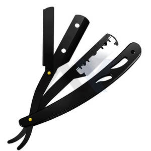 Navaja de Afeitar Profesional para Hombre, Diseño de Múltiples Cuchillas, Negra, Calidad de Barbería, para Salón - Product Image 2