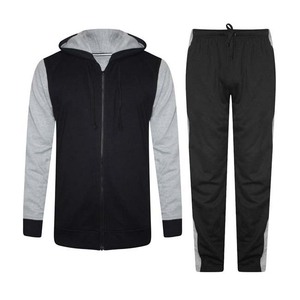 Sweat-shirt à capuche zippé pour homme, noir et gris, coupe décontractée, manches longues, en polyester, idéal pour l'automne - Product Image 6