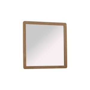Scandinavian Style Wood Framed Square Wall <b>Mirror</b> Malaysian Oak Frame Living Room Living Room Bedroom Furniture - Product Image 1