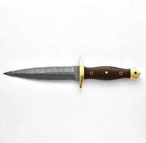 Handcrafted Twist Damascus Steel Symmetrical <b>Letter</b> Opener Craft Rosewood Handle Brass <b>Guard</b> - Product Image 1