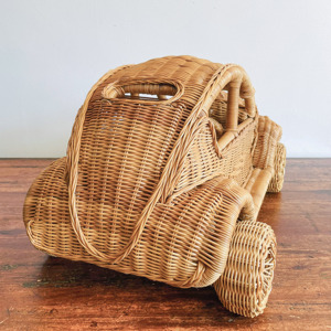 Premium quality handbraided toy <b>cars</b> and trucks classic rattan <b>car</b> good price children toys - Product Image 6