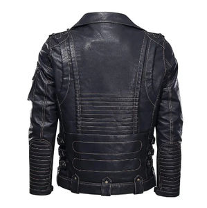 Chaqueta de Cuero para Hombre, Moderna, Resistente al Viento y al Agua, Ecológica, con Tela de Lona, Estilo Urbano, Colores y Tallas Personalizables - Product Image 3