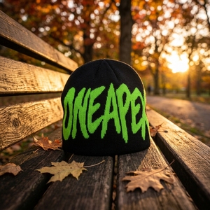 Custom Black Knit Beanie Hat Neon Green Custom Logo Ribbed <b>Winter</b> <b>Cap</b> Unisex Streetwear Fashion Headwear Wholesale - Product Image 2