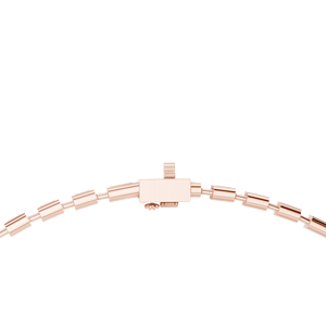 Collar Symphony Único en Oro Rosa de 18K con Baño de Rodio y Diamantes de Laboratorio con Corte Esmeralda para Fiestas, Bodas, Eventos Glamurosos y Regalos para Ella - Product Image 4