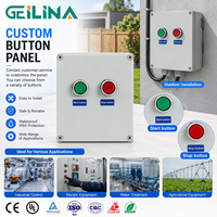 Caja de Control con Interruptor de Botón Pulsador para Exteriores, Impermeable, de Alta Potencia, Combinación 1NO, IP65, Contactor de Arranque/Parada, Cableado 380V/220V