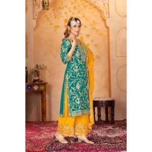 Ensemble de vêtements de soirée pour femmes avec un élégant dupatta et un pantalon pour les occasions spéciales - Product Image 5
