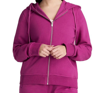 Sudaderas con capucha y cremallera de color sólido para mujer, transpirables, de algodón, estilo urbano, extragrandes, para uso en exteriores. - Product Image 2