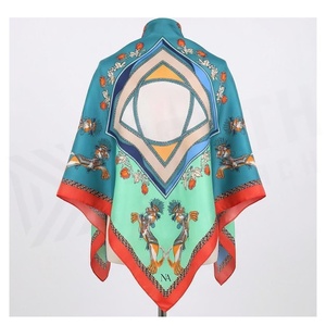 NORTH APPROACH Women's Square Silk Scarf Floral Print Elegant Multi-Functional Fashion Accessory All Seasons - Product Image 2