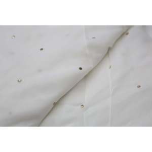 Tissu en mousseline Mukaish teignable pour broderie, couleur blanc cassé, vendu au mètre, largeur 44 pouces, TFAB DYE CHANDERI 309, tissu mélangé - Product Image 1