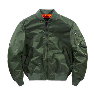 DAIZEN <b>STAR</b> Men Winter Eco-friendly Canvas Bomber <b>Jacket</b> Solid Color Zipper Closure Windproof Casual Outerwear Regular Fit 160g - Product Image 6