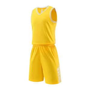 Conjunto de 2 piezas de camiseta y pantalones cortos de baloncesto unisex, traje deportivo sin mangas, transpirable y de secado rápido para entrenamiento en equipo y partidos - Product Image 1