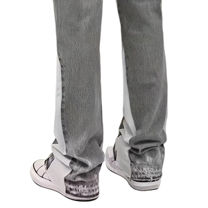 Factory Wholesale Men's Vintage Style Washed Blue Denim Breathable Lightweight Straight <b>Jeans</b> Mid Waist Spandex/Cotton Men - Product Image 4