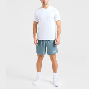 Shorts de sport personnalisés en gros, entrejambe 7 pouces, 100 % polyester, légers, pour l'entraînement et la gym, pour hommes - Product Image 4