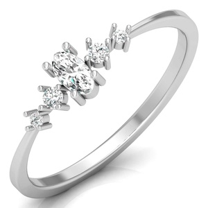Diamant de laboratoire rond et ovale Moissanite diamant simple dernière bague de doigt bijoux minimalistes Collection faite à la main - Product Image 3