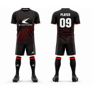 Camiseta de Fútbol para Hombre, Cuello Redondo, Sublimada, Manga Corta, Elástica en Cuatro Direcciones, Transpirable, Ecológica, Ajuste Atlético - Product Image 3