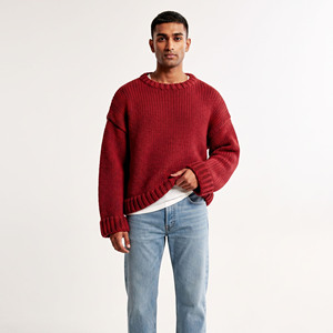 Pull en tricot d'hiver pour homme OEM ODM, col rond classique, pull chaud en tricot, vente en gros, pull en tricot d'hiver pour homme de haute qualité - Product Image 6