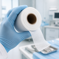 Pansement médical en tissu non tissé en maille d'acétate de cellulose, rouleau de maille d'acétate non adhésif pour le soin des plaies