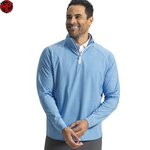 Sweat-shirt de sport pour homme, simple, avec fermeture éclair sur le devant, logo, manches longues, respirant, séchage rapide, coupe-vent, polyester - Product Image 1
